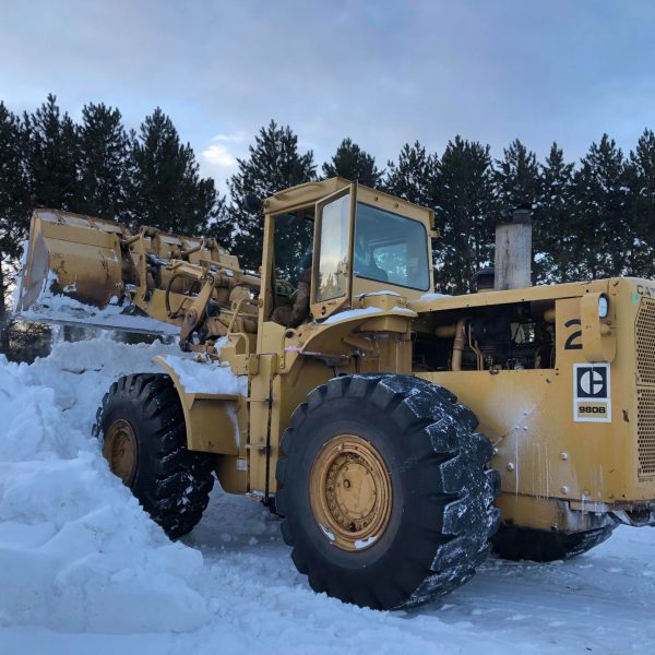 loader at work moving snow